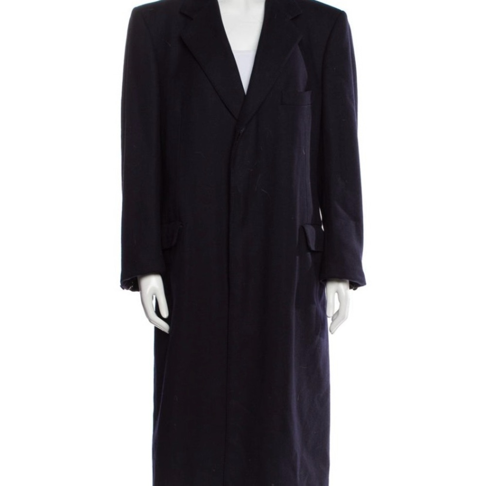Burberry Prorsum navy blue long coat Made in Italy size L/XL EU 50